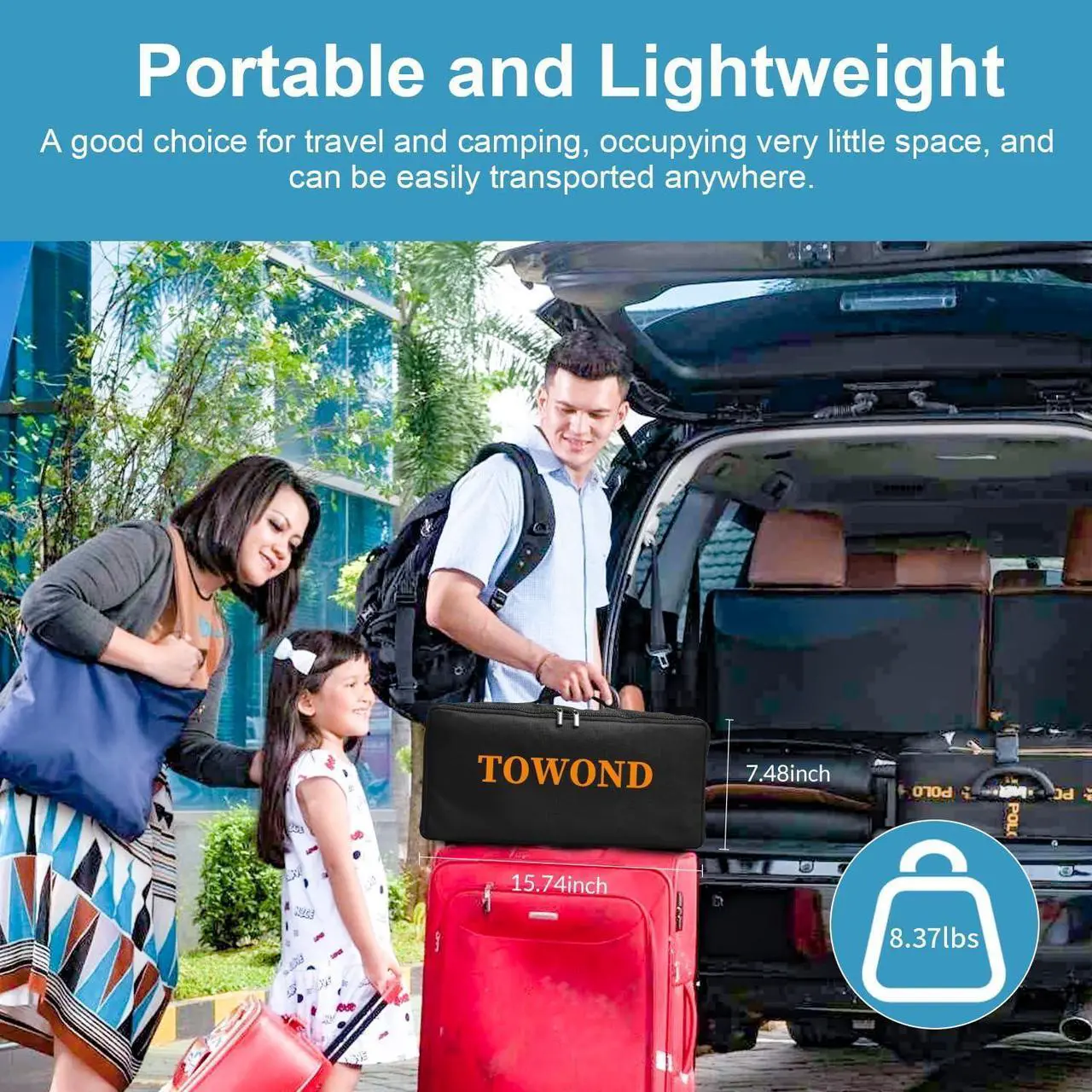 Alt view image 4 of 6 - Projector Screen and Stand, Towond 120 inch Portable Movie Screen Indoor Outdoor 16:9 4K HD Front Rear Projection Screen with Carry Bag Wrinkle-Free and Foldable Design for Backyard Movie Night