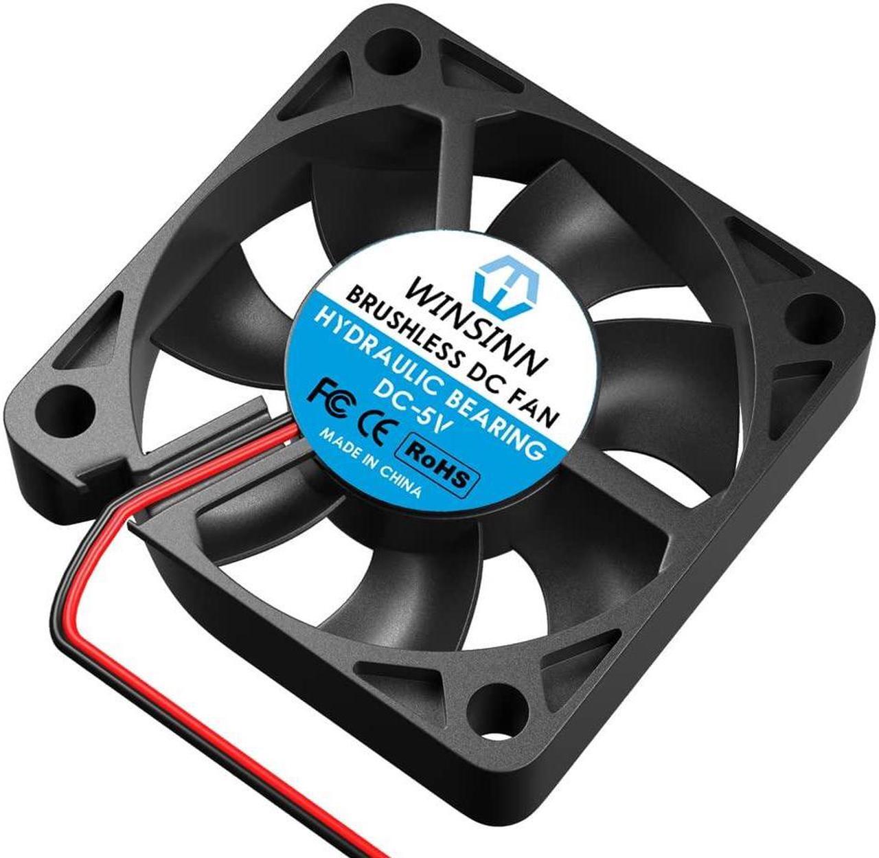 Alt view image 4 of 4 - WINSINN 50mm Fan 5V, 3D Printer Micro 5 Volt Fans 5010 Hydraulic Bearing, Brushless Cooling 50mmx10mm 2PIN (Pack of 5Pcs)