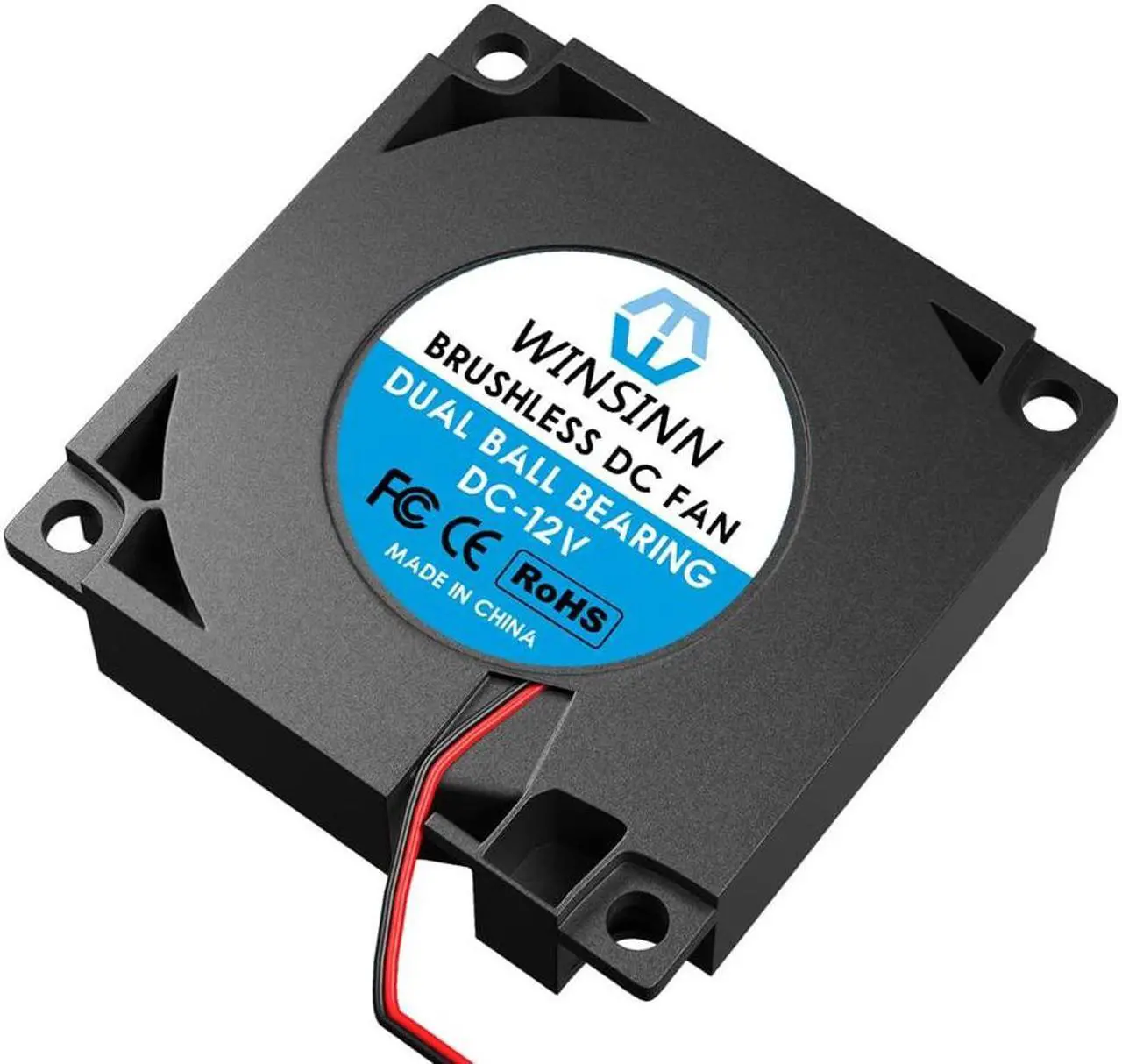 Alt view image 4 of 5 - WINSINN 40mm Blower Fan 12V, 3D Printer Micro 12 Volt Fans Blower 4010 Dual Ball Bearing, with Air Guide Parts, 40mmx10mm 2PIN (Pack of 5Pcs)