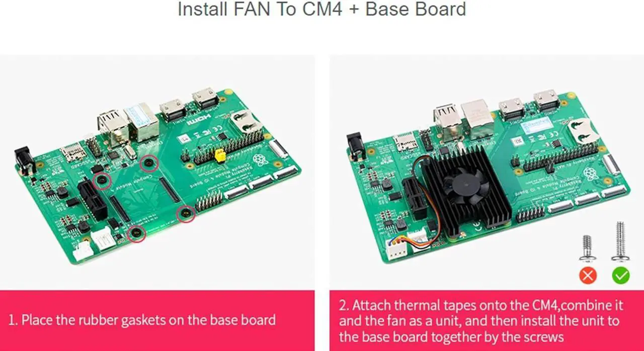 Alt view image 3 of 7 - Dedicated All-in-One 3007 Cooling Fan for Raspberry Pi Compute Module 4 (CM4),PWM Speed Adjustable Low Noise More Convenient, with Thermal Tapes