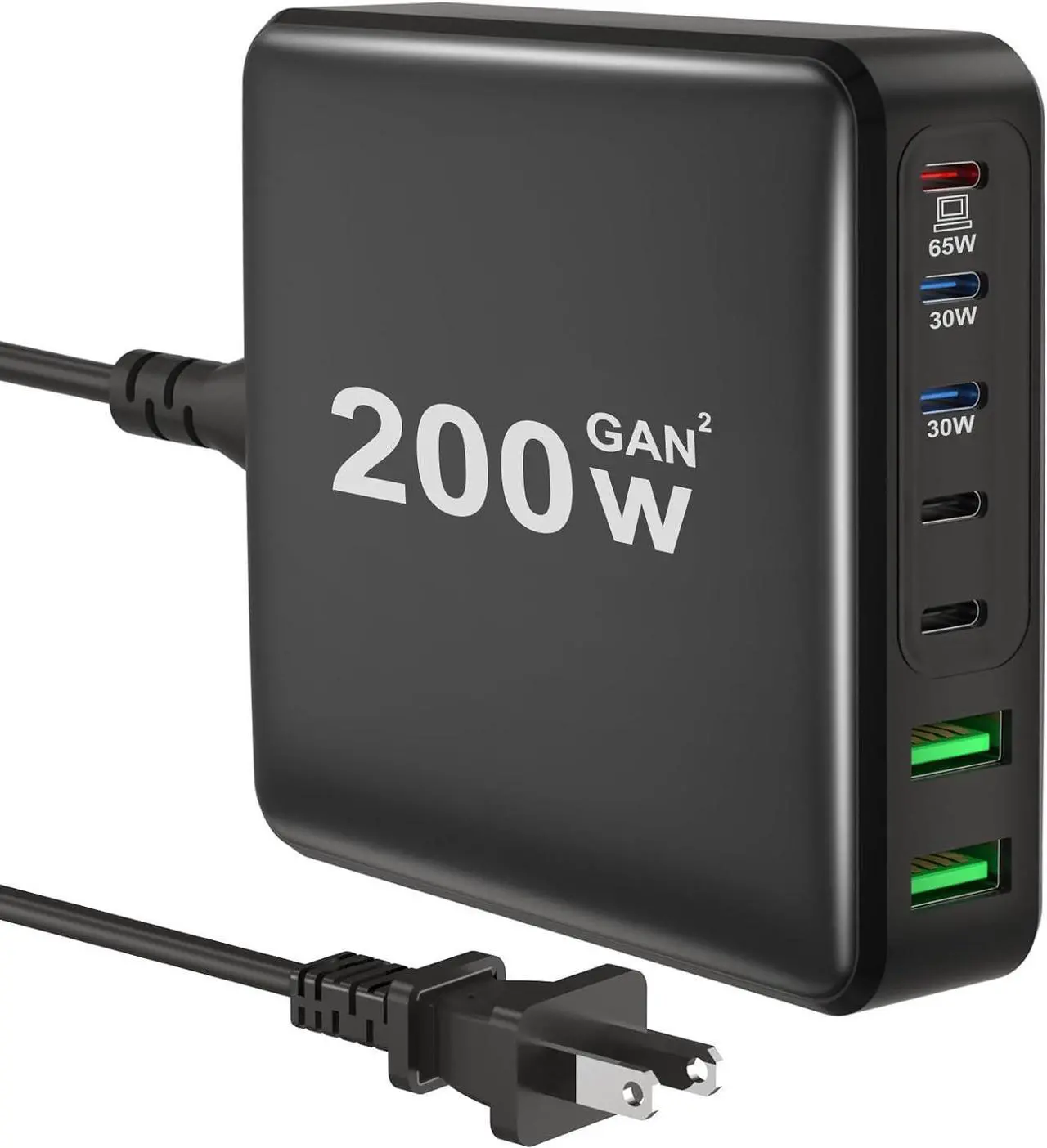 Main image of USB C Charger 200W 7 Ports Fast GaN USB C Charging Station 65W USB C Laptop Charger Compatible with MacBook Pro/Air iPad iPhone 14/14 Plus/14 Pro/14 Pro Max/13/12 Series  Galaxy Note
