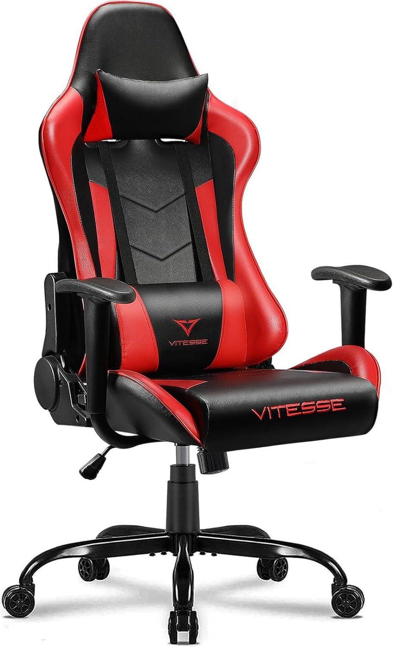 Main image of VITESSE Ergonomic Red Gaming Chair for Adults, 330 lbs PC Computer Chair, Racing Office Chair, Silla Gamer Height Adjustable Swivel Chair with Lumbar Support and Headrest