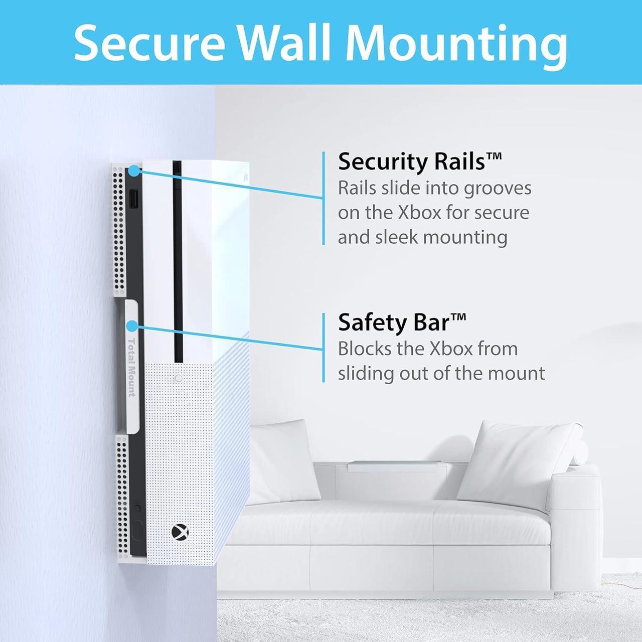 Alt view image 4 of 6 - TotalMount for Xbox One S (Mounts Xbox One S on a Wall by Your TV)