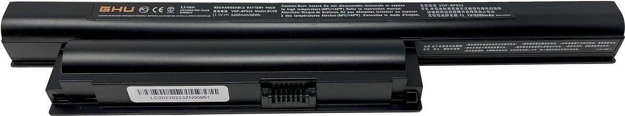 Alt view image 5 of 7 - GHU New Battery 58 WH Replacement for VGP-BPS22 BPS22 VGP-BPS22A VGP-BPL22 VGP-BPS22/A Compatible for Selected Sony VAIO Notebook Battery 6-Cell 5200mAh 58Wh