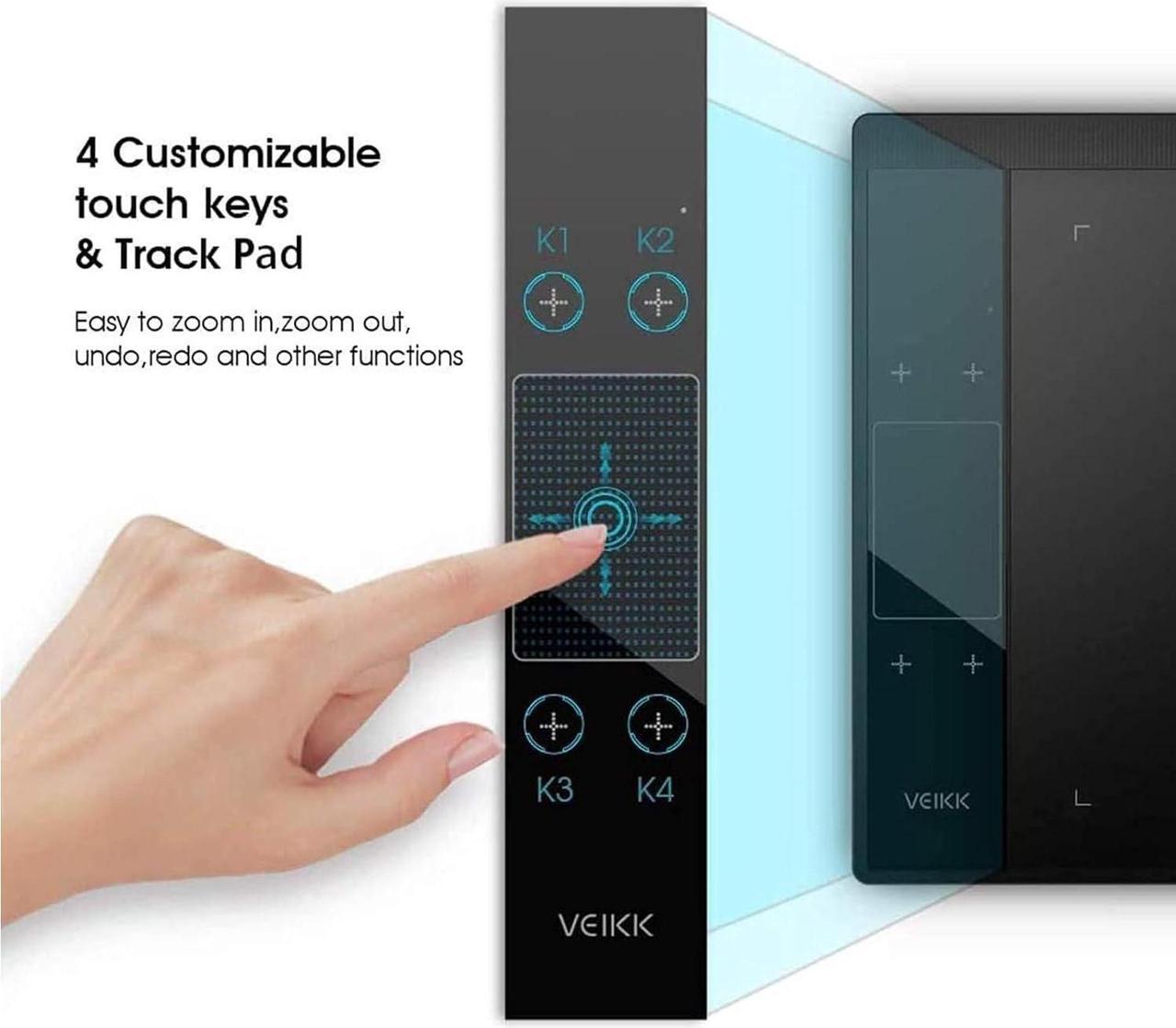Alt view image 2 of 7 - VEIKK A30 V2 Drawing Tablet 10x6 Inch Graphics Tablet with Battery-Free Pen and 8192 Professional Levels Pressure