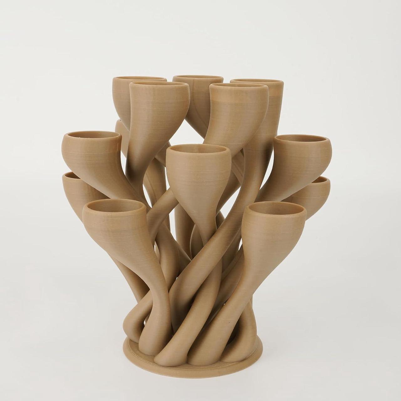Alt view image 2 of 7 - AMOLEN Wood Bamboo 3D Printer Filament, PLA Filament 1.75mm 20% Real Bamboo Fiber, 1kg/2.2lbs