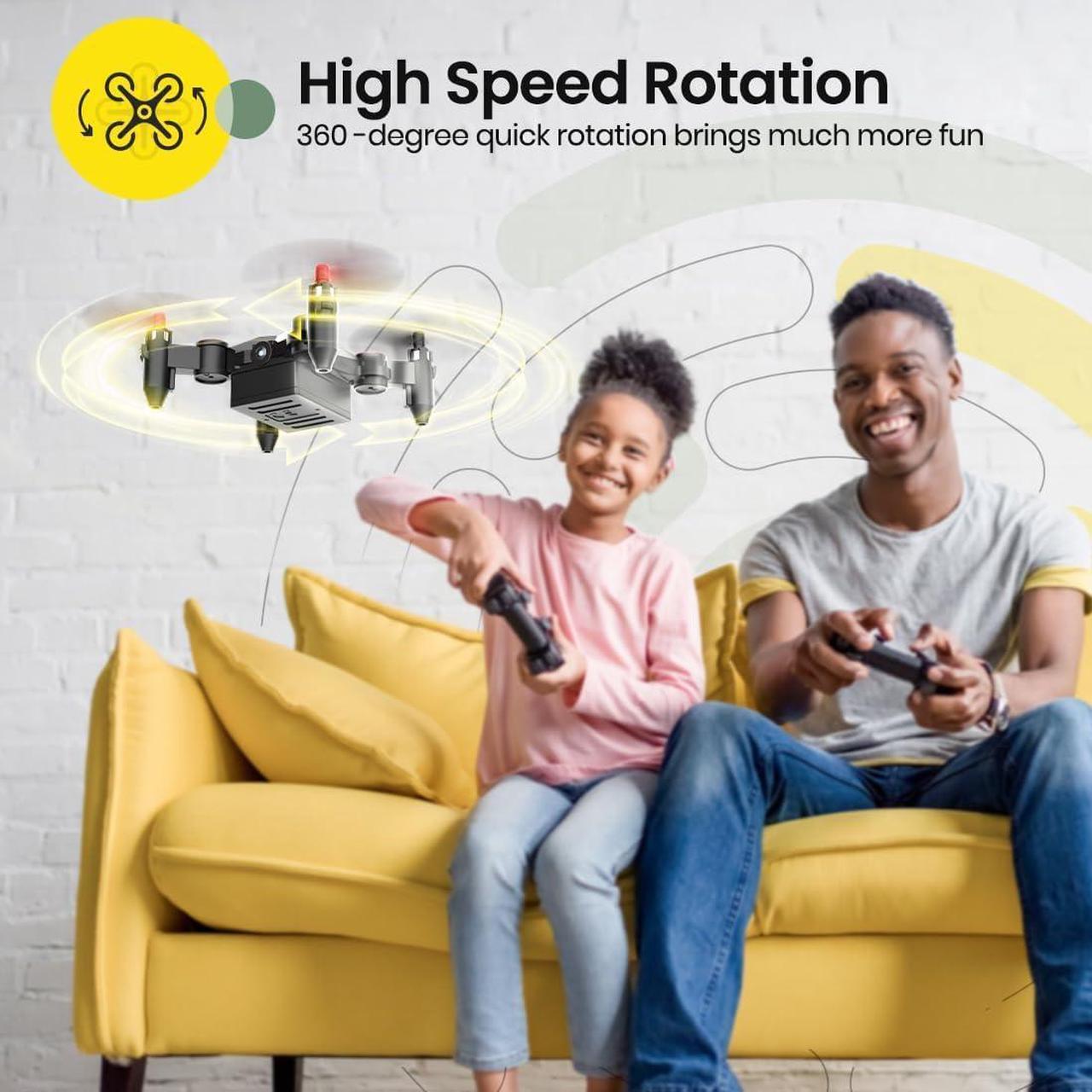Alt view image 4 of 7 - Holy Stone HS190 Drone for Kids, Mini Drone with One-Key Takeoff/Landing, 3D Flips, 3 Speeds and Auto Hovering, Gifts Toys for Boys and Girls, Red