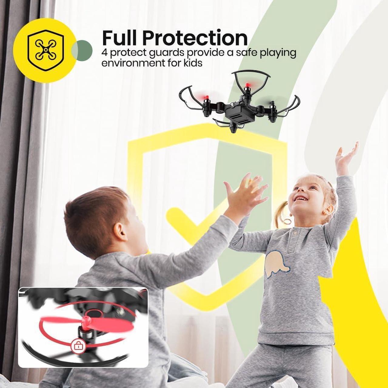 Alt view image 5 of 7 - Holy Stone HS190 Drone for Kids, Mini Drone with One-Key Takeoff/Landing, 3D Flips, 3 Speeds and Auto Hovering, Gifts Toys for Boys and Girls, Red
