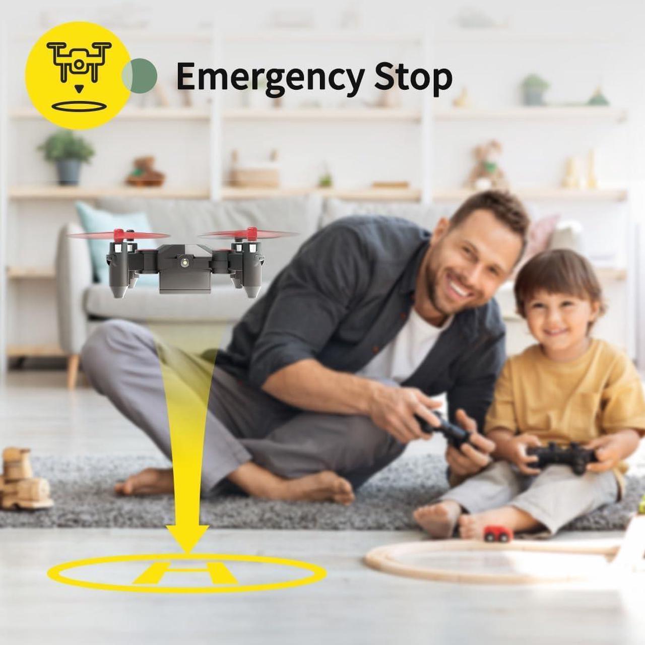 Alt view image 6 of 7 - Holy Stone HS190 Drone for Kids, Mini Drone with One-Key Takeoff/Landing, 3D Flips, 3 Speeds and Auto Hovering, Gifts Toys for Boys and Girls, Red