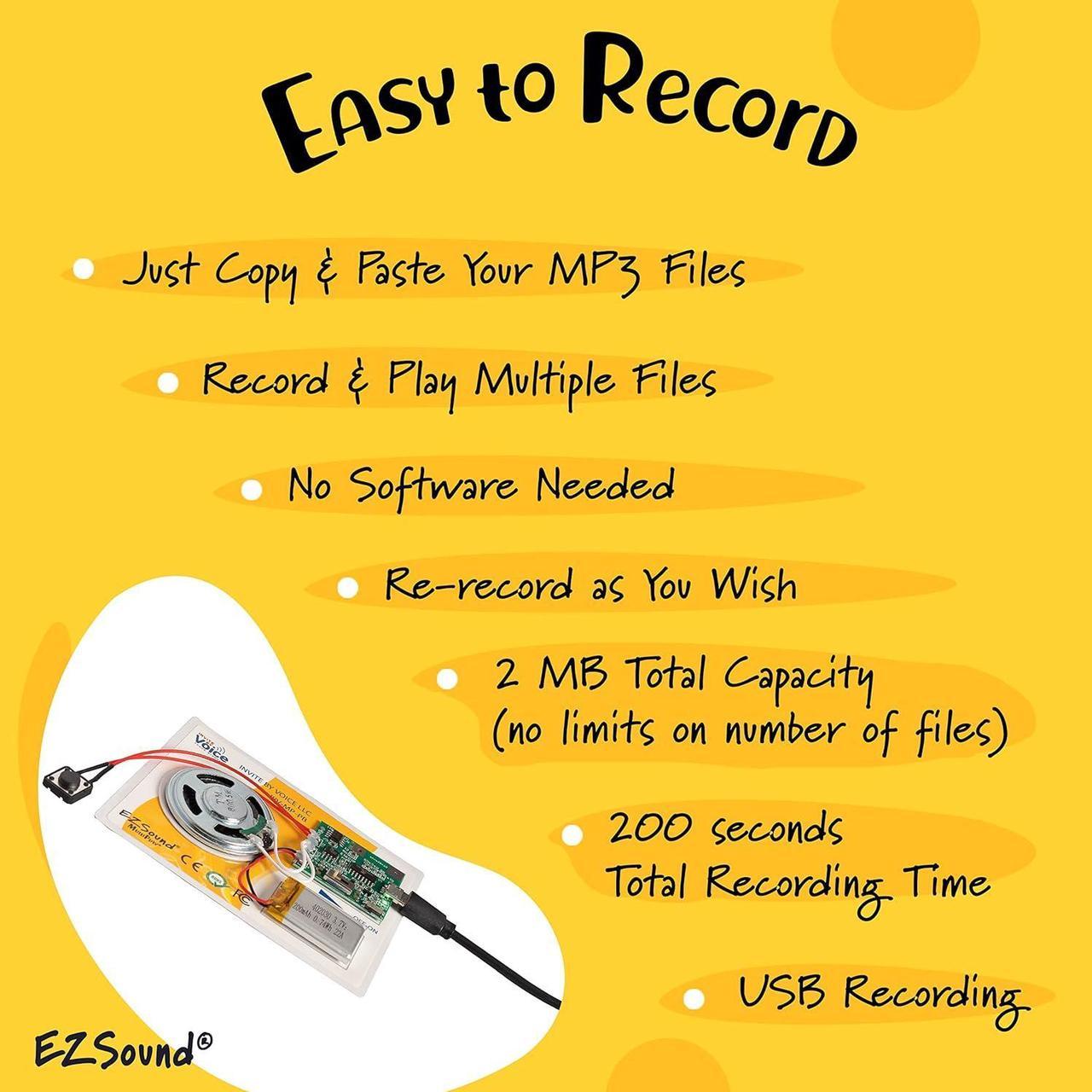 Multiplay Push Button Recordable Sound Chip | Plays Multiple Recordings ...