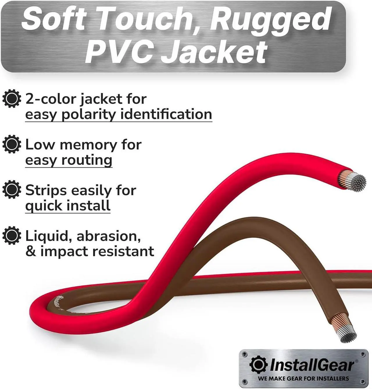 Alt view image 4 of 6 - InstallGear 16 Gauge Wire AWG Speaker Wires True Spec and Soft Touch Cable Wire (100ft Red/Black) | Car Speaker Wire, Stereos, Home Theater Speakers, Surround Sound, Radio | 16 Gauge Speaker Wire
