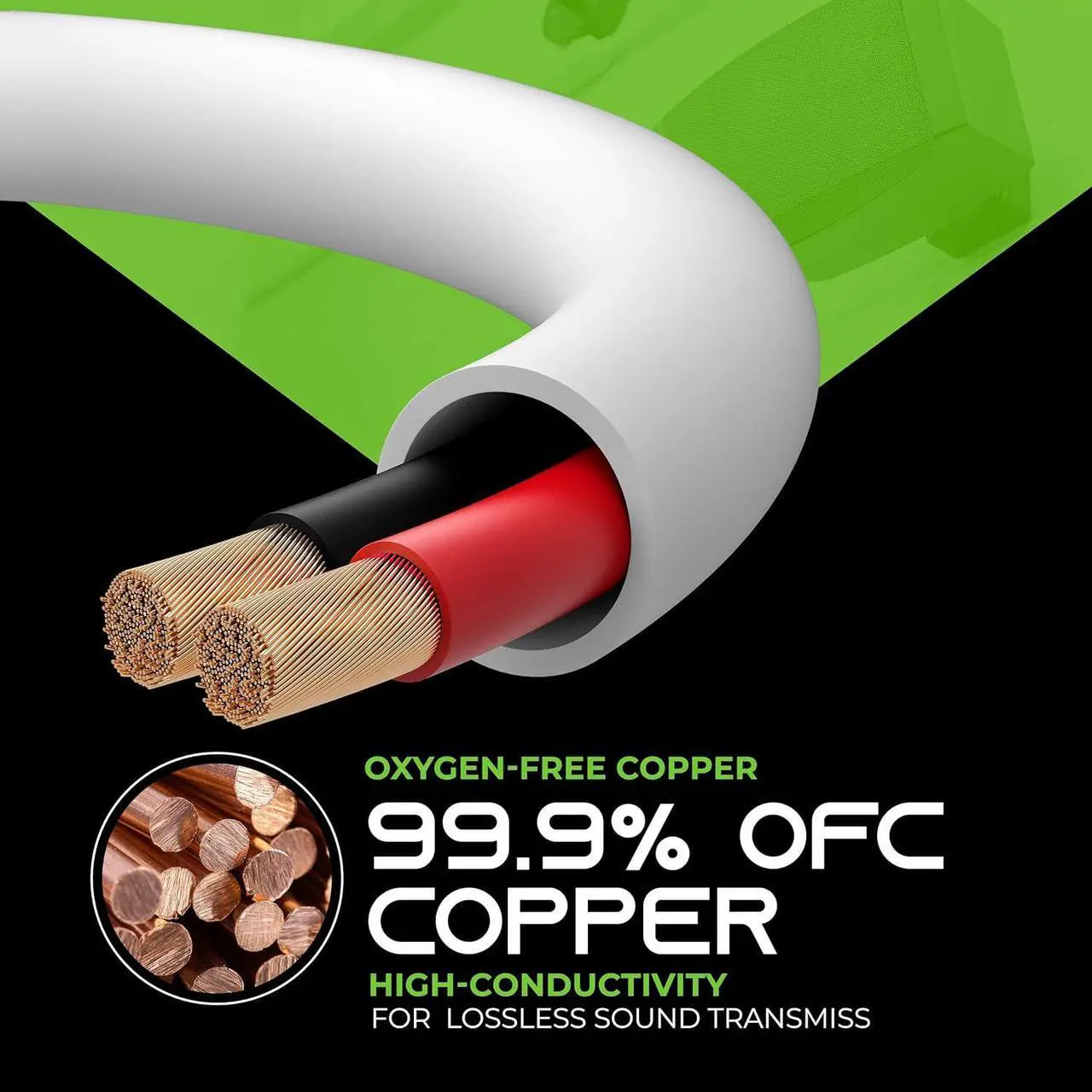 Alt view image 5 of 7 - GearIT 16/2 Speaker Wire (50 Feet) 16AWG Gauge - in Wall Audio Speaker Wire Cable / CL2 Rated / 2 Conductors - OFC Oxygen-Free Copper, White 50ft