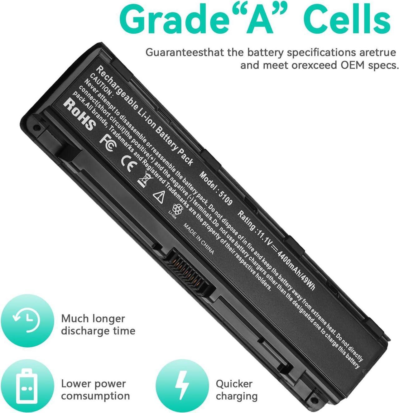 Alt view image 3 of 7 - PA5109U-1BRS PABAS272 Battery for Toshiba PABAS271 PABAS273 PA5110U-1BRS PA5108U-1BRS C55 A5300 C55-A5302 C55-A5308 C55-A5309 C55D-A5150 S75-A7334 C55D-A5381 C55-A5135 C55-A5172 C75D-A7223 L75-B7150