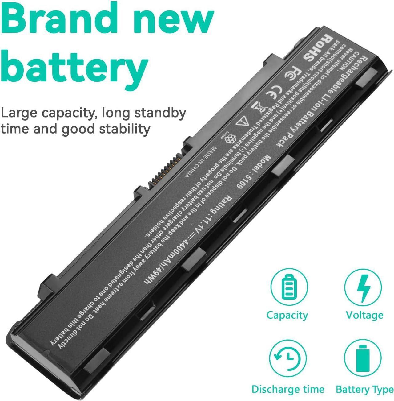 Alt view image 4 of 7 - PA5109U-1BRS PABAS272 Battery for Toshiba PABAS271 PABAS273 PA5110U-1BRS PA5108U-1BRS C55 A5300 C55-A5302 C55-A5308 C55-A5309 C55D-A5150 S75-A7334 C55D-A5381 C55-A5135 C55-A5172 C75D-A7223 L75-B7150