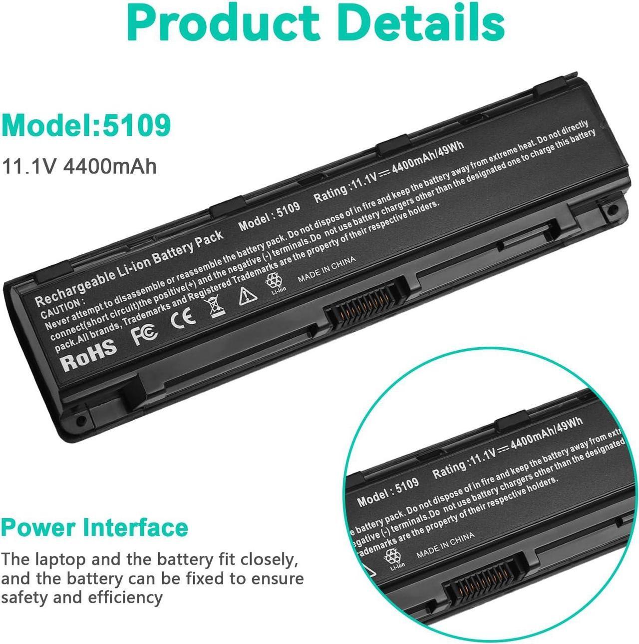 Alt view image 5 of 7 - PA5109U-1BRS PABAS272 Battery for Toshiba PABAS271 PABAS273 PA5110U-1BRS PA5108U-1BRS C55 A5300 C55-A5302 C55-A5308 C55-A5309 C55D-A5150 S75-A7334 C55D-A5381 C55-A5135 C55-A5172 C75D-A7223 L75-B7150