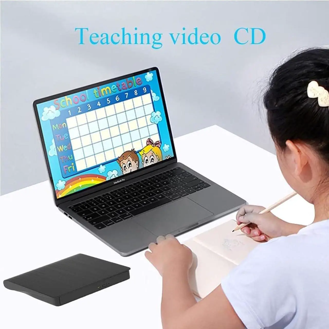 Alt view image 3 of 7 - External CD Drive Portable Drive USB3.0 Portable Drive Can Read DVD/CD is Suitable External CD/DVD Drive for Laptop/Desktop/Windows10/8/7/XP