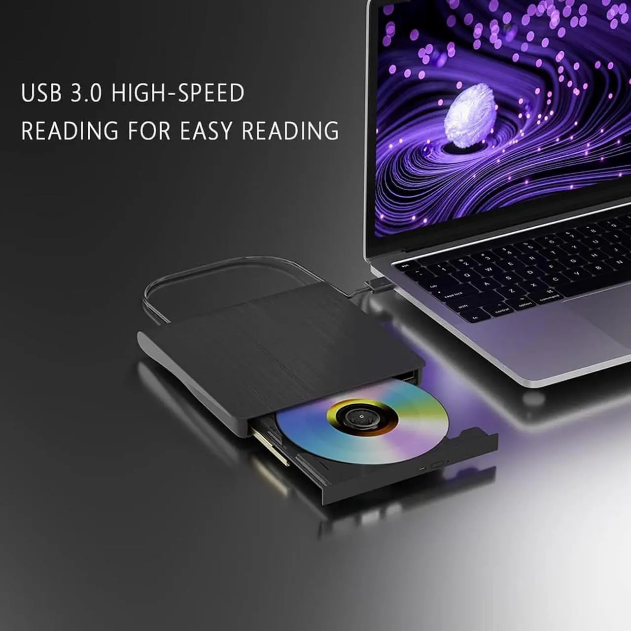 Alt view image 5 of 7 - External CD Drive Portable Drive USB3.0 Portable Drive Can Read DVD/CD is Suitable External CD/DVD Drive for Laptop/Desktop/Windows10/8/7/XP