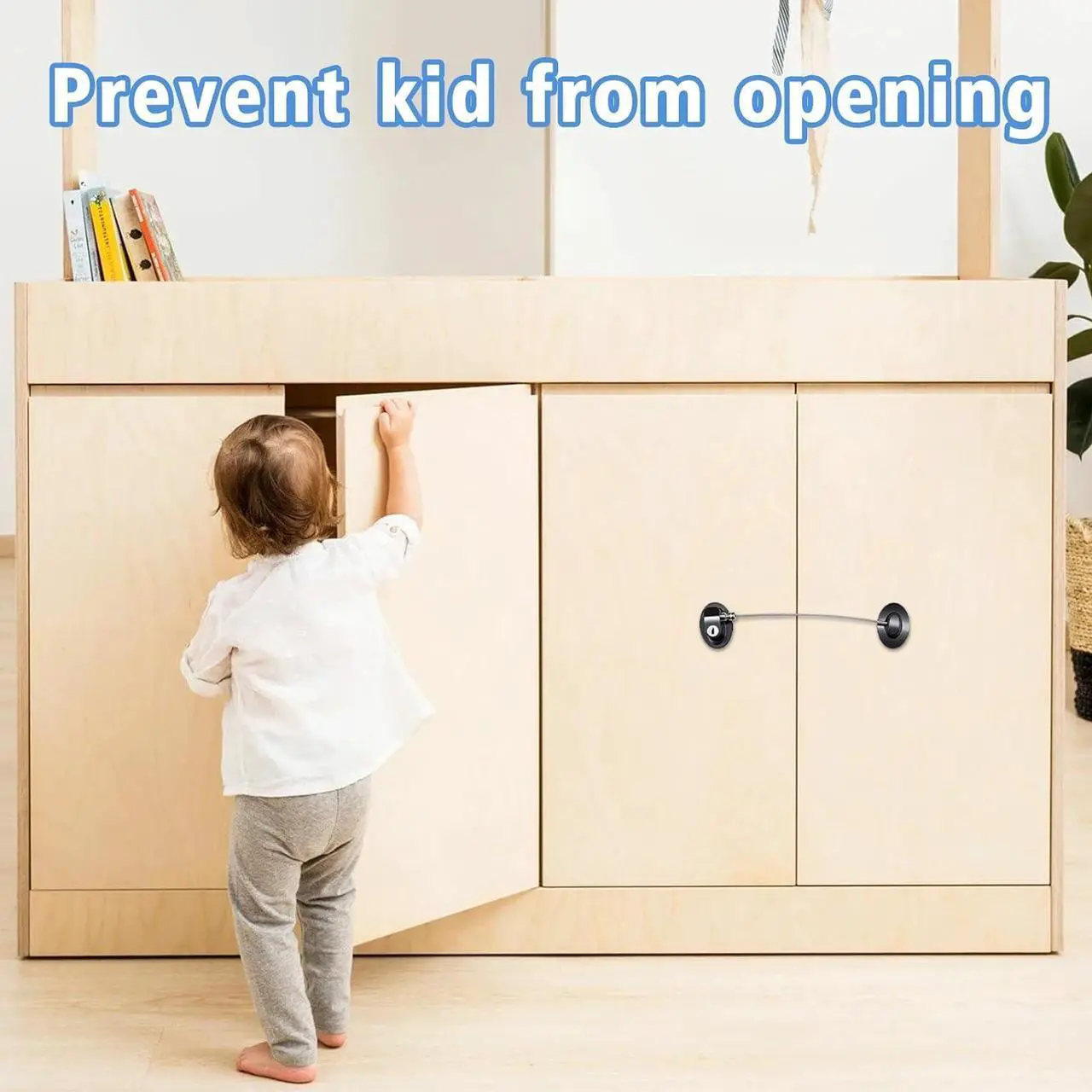 Alt view image 6 of 7 - 4 Pack Refrigerator Locks with 8 Keys,Child Safety Fridge Lock,Refrigerator Lock Combination,Mini Fridge Lock, File Drawer Lock,Toilet Seat Lock with Strong Adhesive (Black)