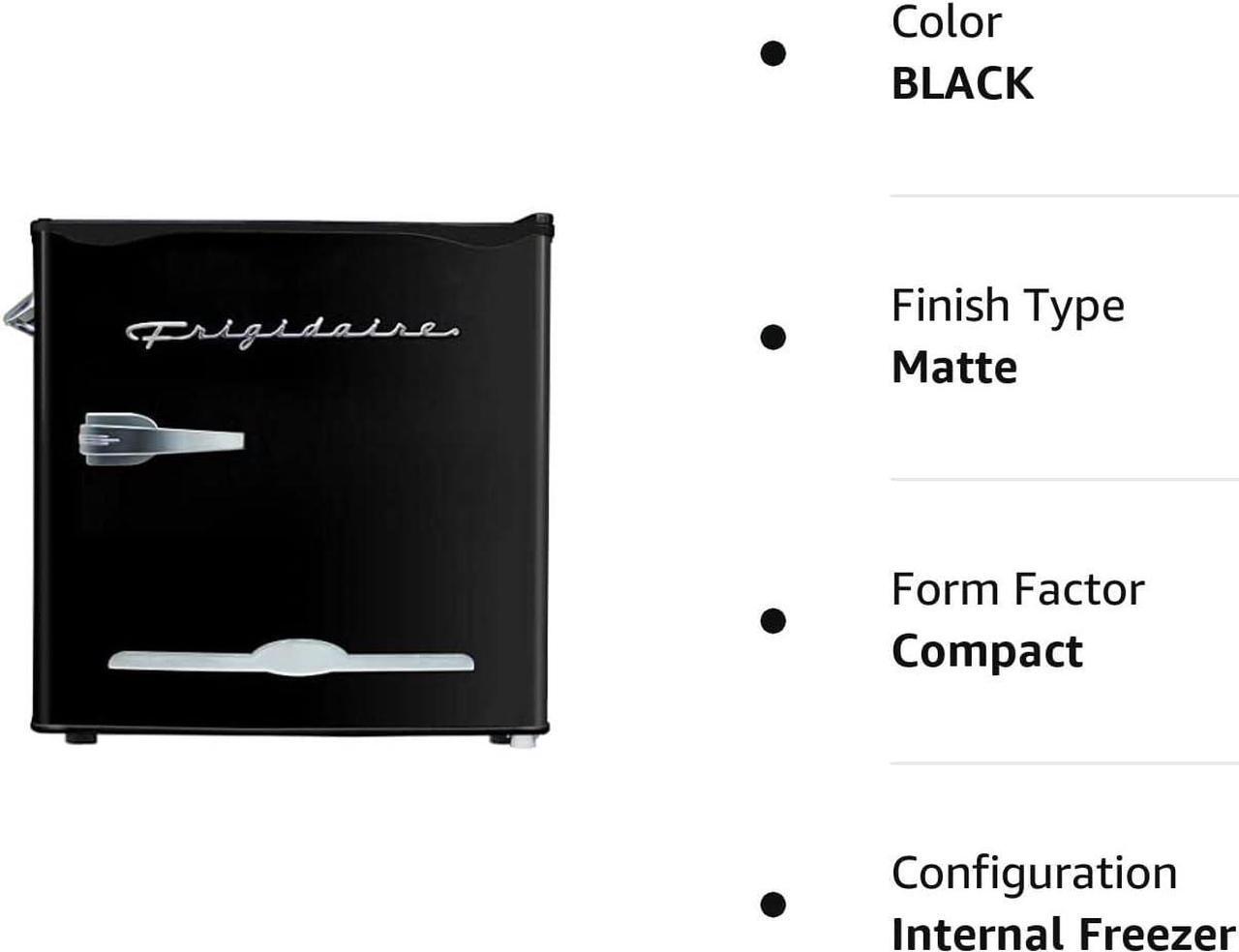 Alt view image 3 of 4 - FRIGIDAIRE Black EFR176- AMZ Retro Mini Refrigerator-Energy Saving-Adjustable Thermostat Control-Side Mounted Bottle Opener-Ideal for Dorm, Office, RV, Garage, Apartment 1.6 Cubic Feet