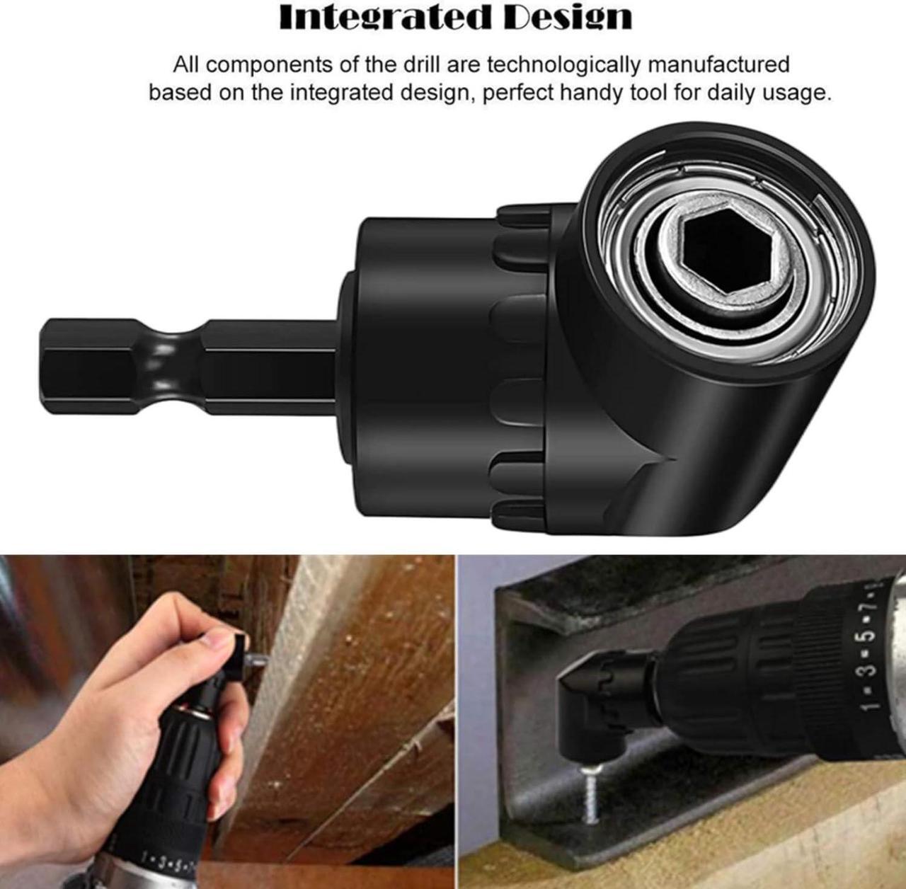 Alt view image 7 of 7 - Impact Grade Driver Sockets Adapter Extension Set Drill Bit 3Pcs 1/4 3/8 1/2" Universal Socket Adapter Set and Right Angle Drill 105 Degree Right Angle Screwdriver set Drill Hex Bit Socket Adapter