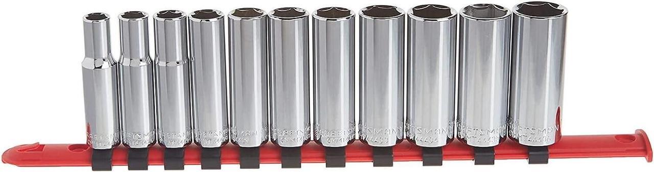 Alt view image 7 of 7 - CRAFTSMAN Socket Set, Metric, 3/8" Drive, 6 Pt., 11Piece (CMMT12045)