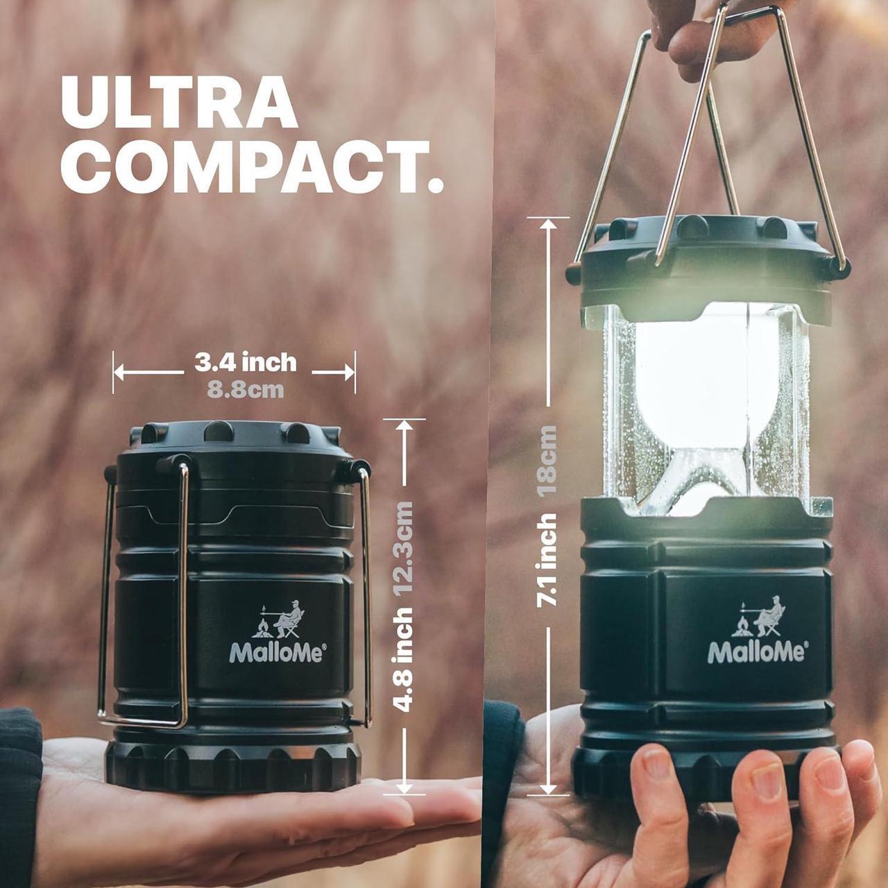 Alt view image 4 of 7 - Camping Lantern Multicolor 4 Pack Lanterns for Power Outages Camping Lights for Tent Hanging Camp Light Tent Lamp Emergency Battery Powered LED Lantern (Rechargeable Batteries Not Included)