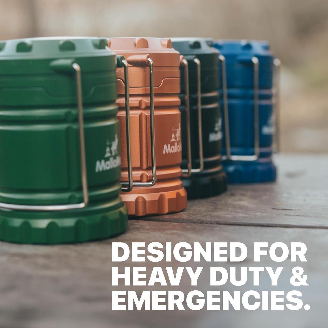 Alt view image 5 of 7 - Camping Lantern Multicolor 4 Pack Lanterns for Power Outages Camping Lights for Tent Hanging Camp Light Tent Lamp Emergency Battery Powered LED Lantern (Rechargeable Batteries Not Included)