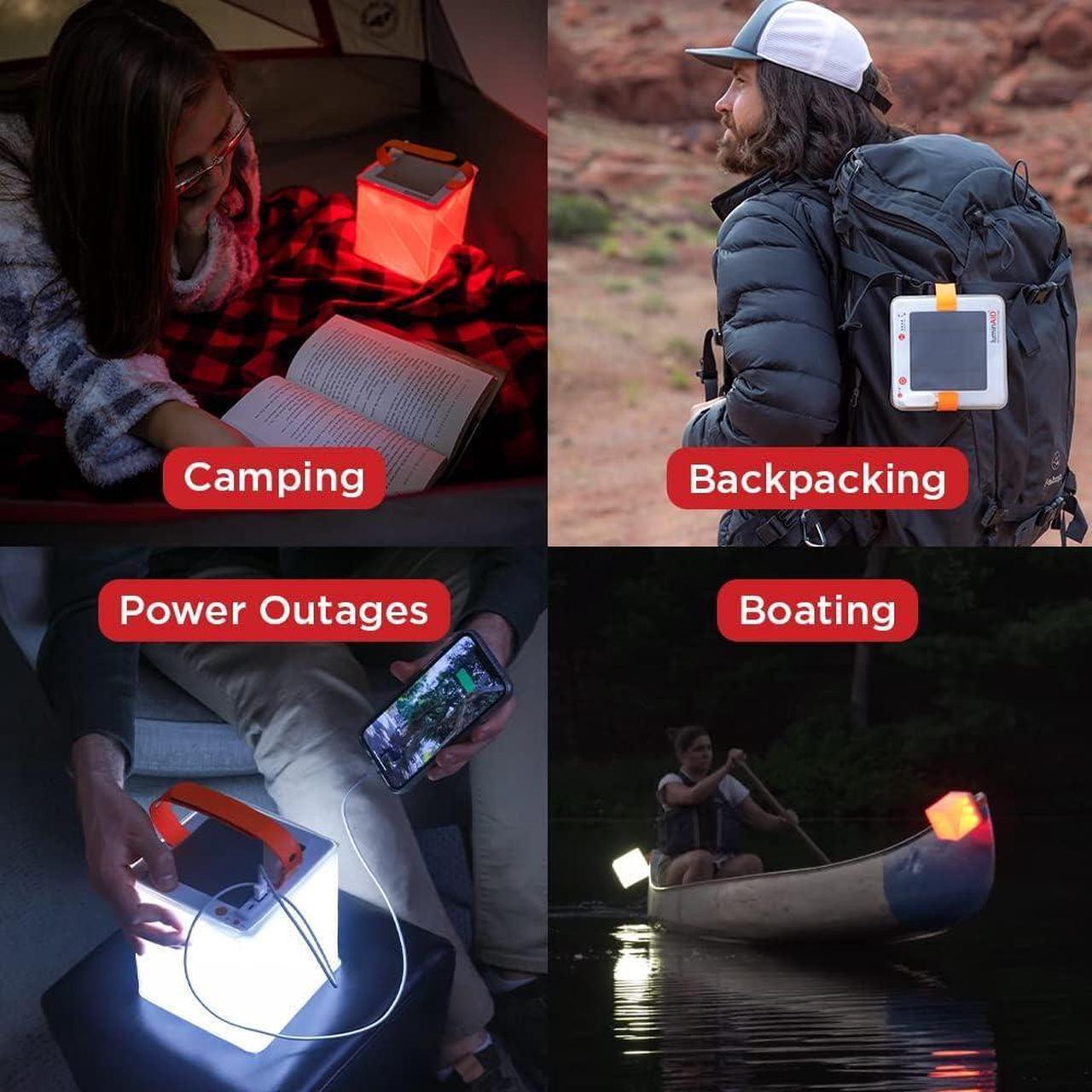 Alt view image 3 of 7 - LuminAID 2-in-1 Solar Camping Lantern and Phone Charger - Inflatable LED Lamp for Camping, Hiking and Travel - Emergency Light for Power Outages, Hurricane, Survival Kits - As Seen on Shark Tank