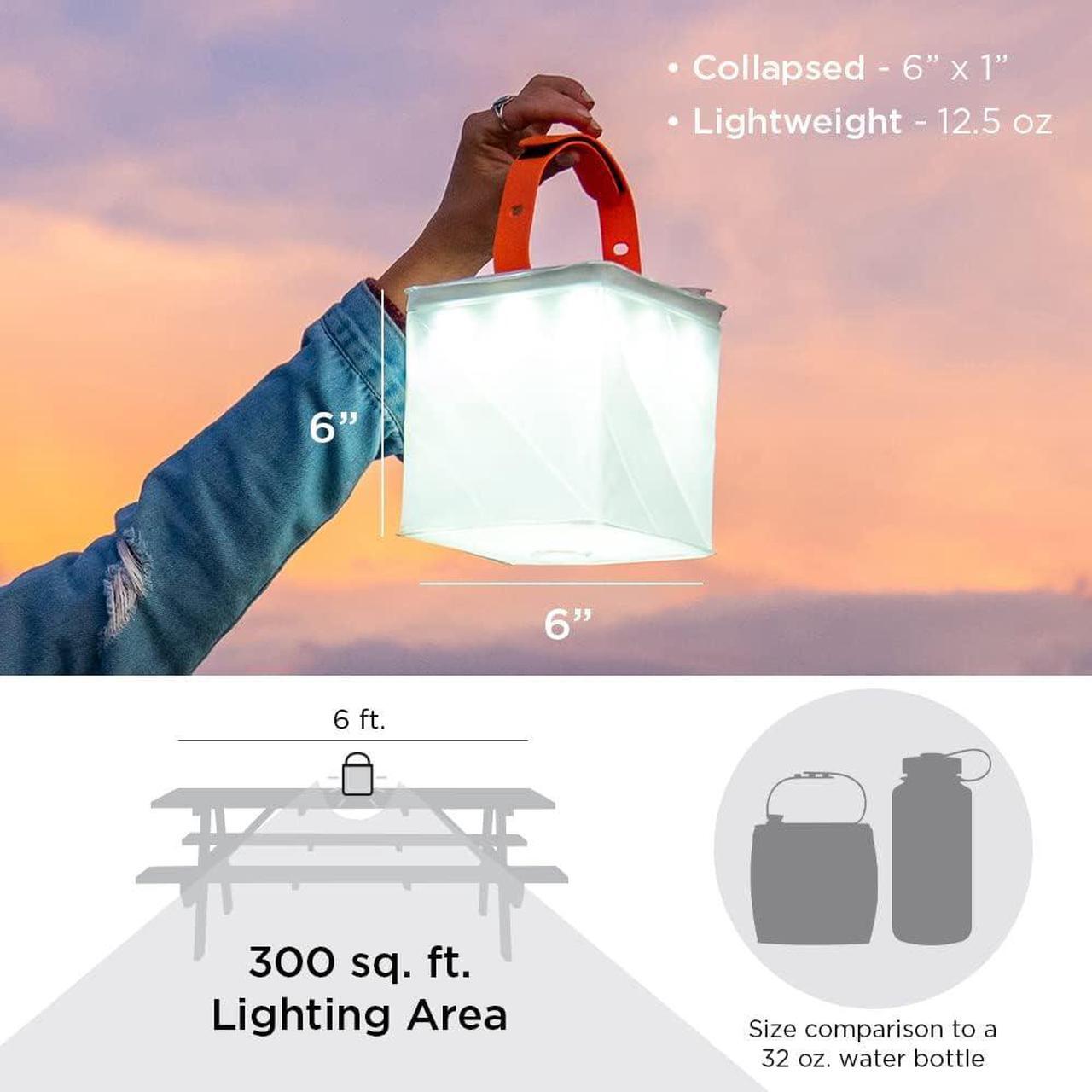 Alt view image 4 of 7 - LuminAID 2-in-1 Solar Camping Lantern and Phone Charger - Inflatable LED Lamp for Camping, Hiking and Travel - Emergency Light for Power Outages, Hurricane, Survival Kits - As Seen on Shark Tank