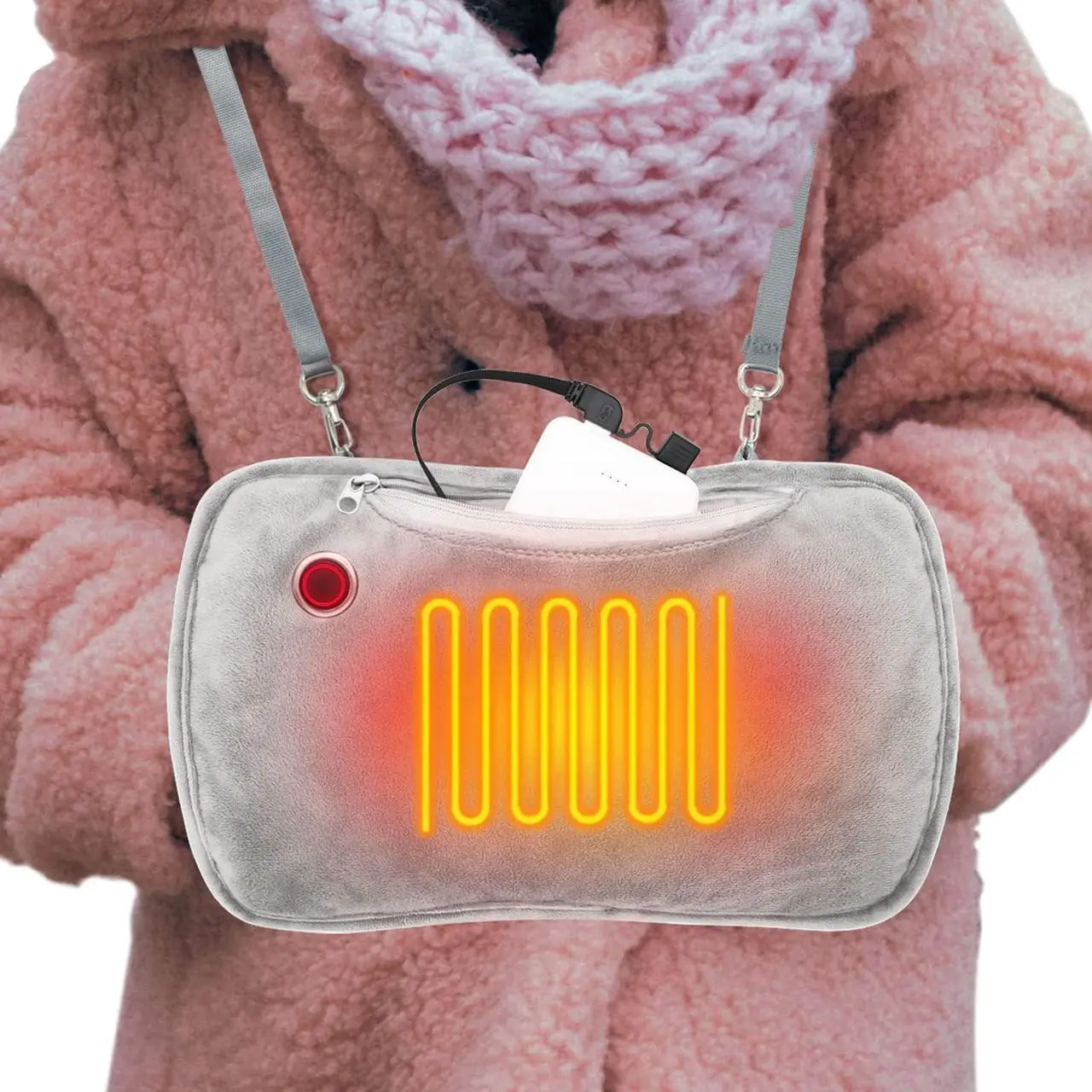 Main image of Hand Warmers Rechargeable, 10000mAh Electric Heated Gloves Power Bank Portable Graphene Handwarmers Pouch with 3 Levels & Double-Sided Heating for Hunting Camping Golf Xmas Gifts for Women Men Kids