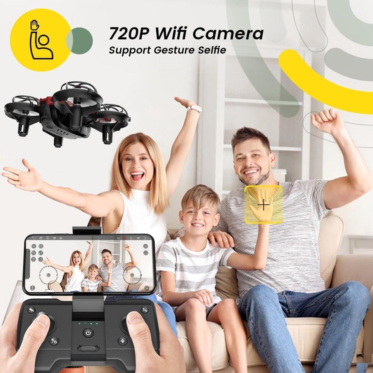 Alt view image 2 of 7 - Holy Stone HS420 Mini Drone with HD FPV Camera for Kids Adults Beginners, Pocket RC Quadcopter with 2 Batteries, Toss to Launch, Gesture Selfie, Altitude Hold, Circle Fly, High Speed Rotation