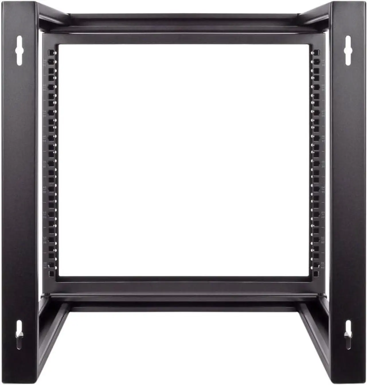 Alt view image 6 of 6 - NavePoint 9U Server Rack with Swing Gate - 9U Wall Mount Rack for 19 Inch IT Equipment Open Frame Rack  Network Rack Wall Mount for AV & Server Equipment 18 Deep 9U Rack, Black