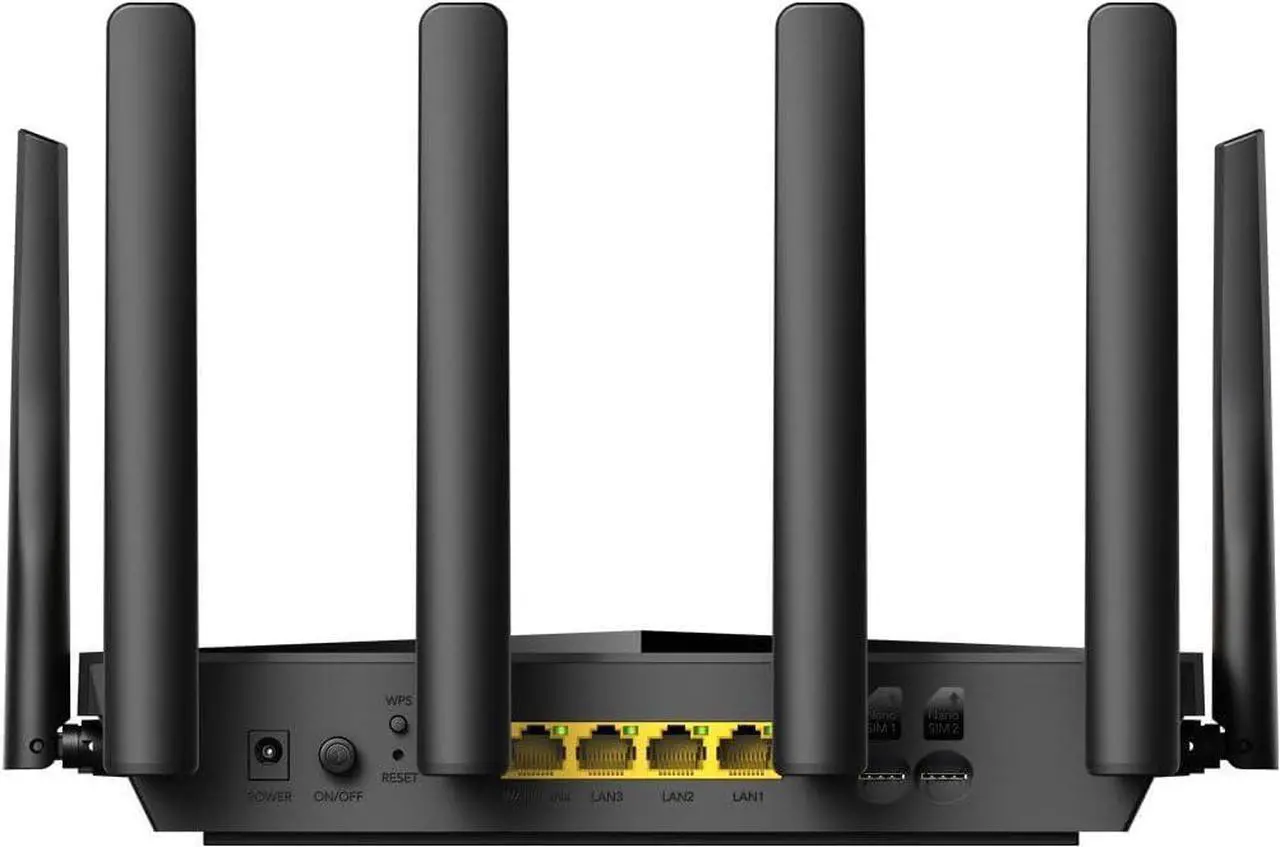 Alt view image 5 of 7 - Cudy 4G LTE Cat 12 WiFi Router, LTE Modem Router, Qualcomm Chipset, Dual SIM 4G Cellular Router, AC1200 Dual Band WiFi, 4 Gigabit Ports, OpenVPN, WireGuard, Band Lock, TTL, at Command
