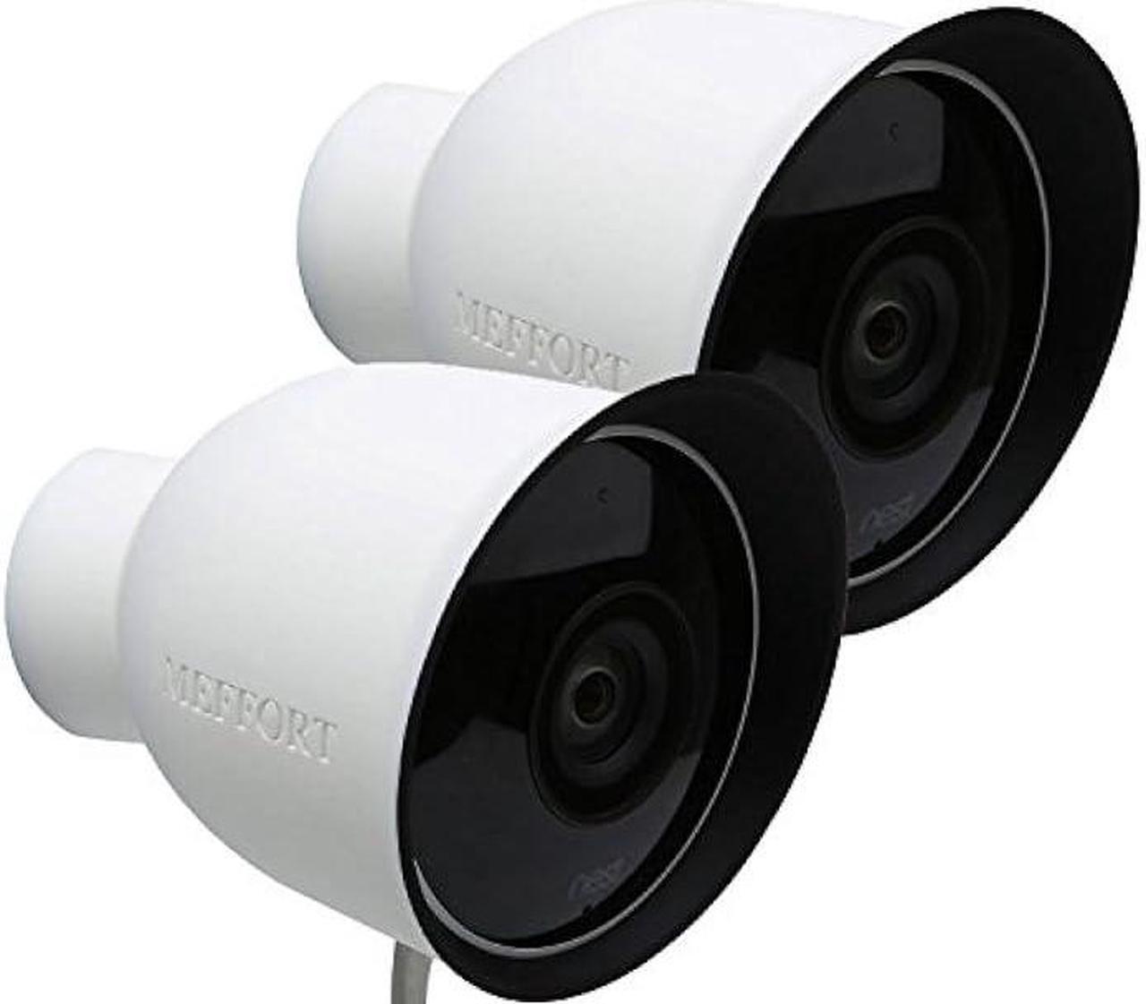 Main image of Silicone Skin Case Cover with Dual Layer Sunshade Design (Clear Night Vision) for Nest Cam Outdoor Wired (1st Generation), Offer Sun Glare UV Weather Protection & Disguise Camera - 2 Pack. White