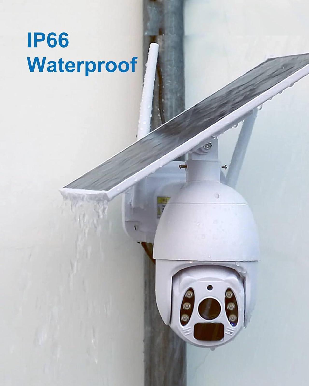Alt view image 7 of 7 - Solar Tuya Smart Camera, 4MP Solar Security Camera Wireless Outdoor with Floodlight, PTZ WiFi Camera for Home Surveillance, 98FT Night Vision, Motion Detection, Waterproof IP66, 2 Way Audio