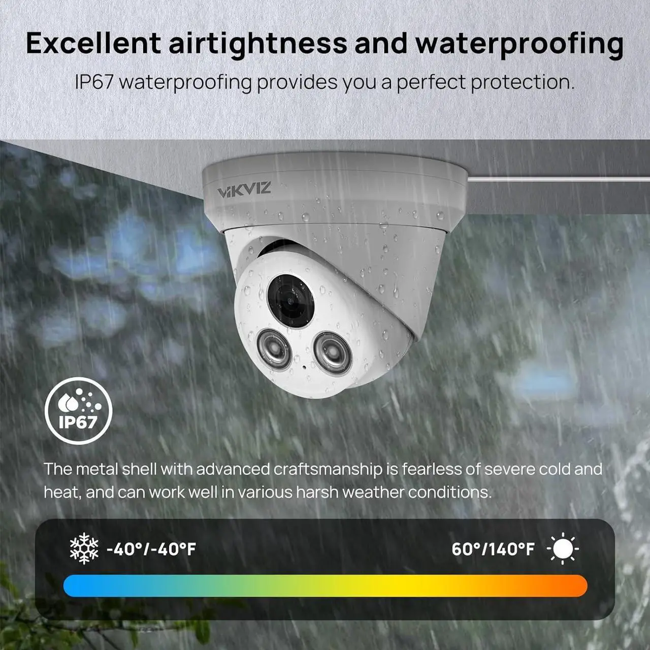 Alt view image 5 of 7 - 4MP PoE IP Camera Outdoor,4MP Security Network Camera with Microphone,2.8mm Lens,Smart Human and Vehicle Detection,98ft IR Night Vision,H.265+,IP67,Compatible with Hik-Vision