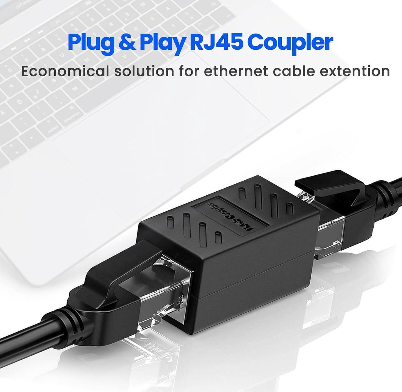 Alt view image 3 of 7 - 6 Pack RJ45 Cat6 Coupler - Ethernet Extender & Adapter Female to Female, Compatible with Cat5e, Cat5 & Cat7 Ethernet Cables