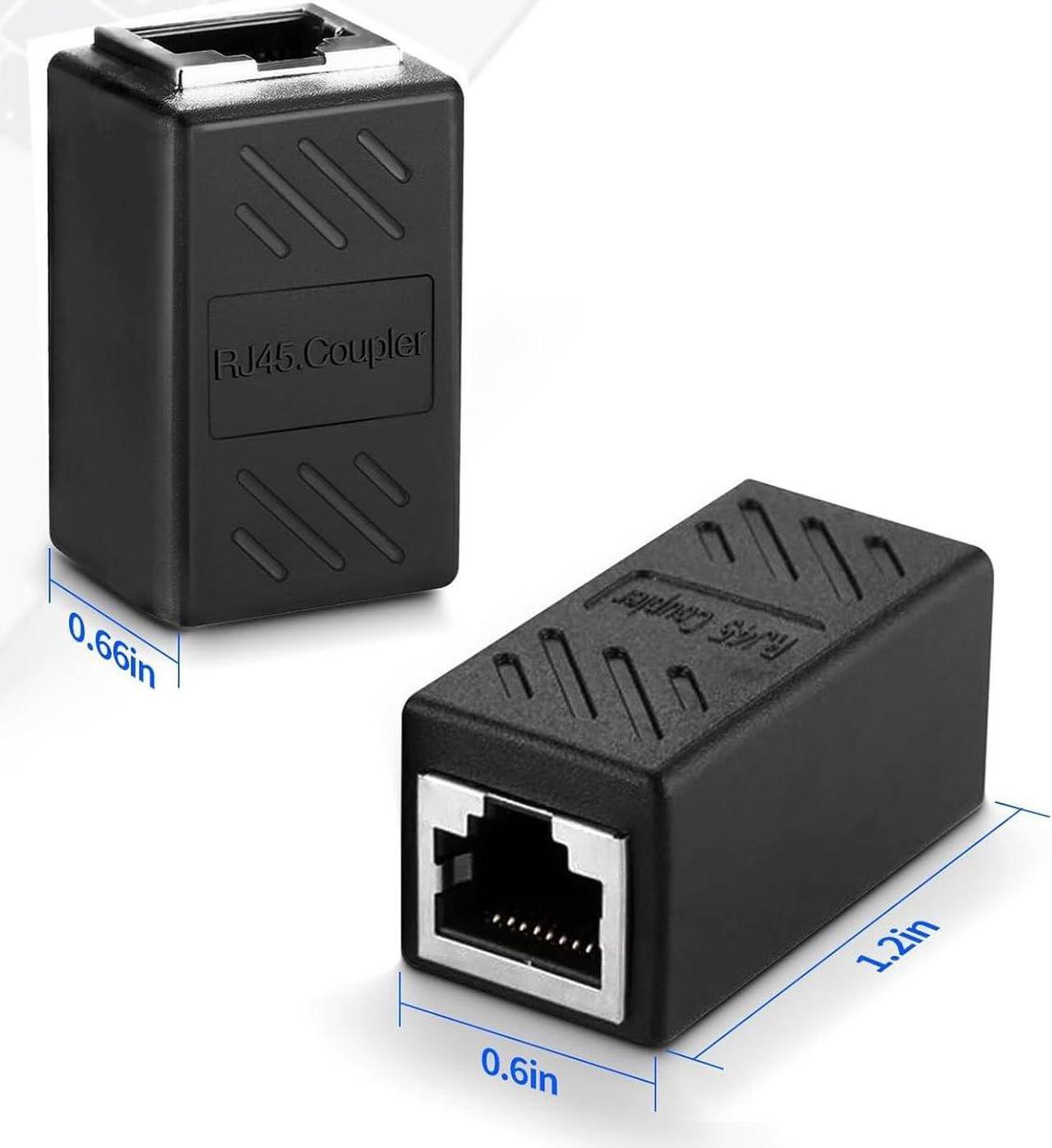 Alt view image 6 of 7 - 6 Pack RJ45 Cat6 Coupler - Ethernet Extender & Adapter Female to Female, Compatible with Cat5e, Cat5 & Cat7 Ethernet Cables