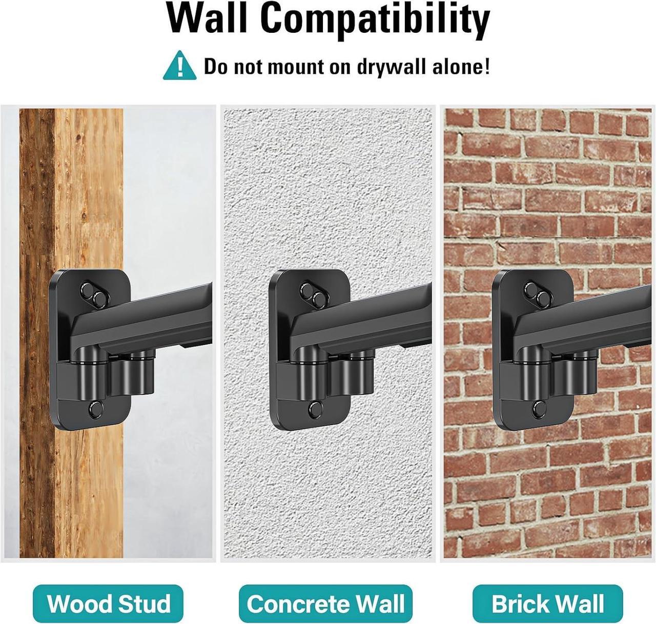 Alt view image 4 of 7 - Dual Monitor Wall Mount for 13 to 32 Inch Computer Screens, Monitor Mounts for 2 Monitors Holds Up to 19.8lbs Each,Full Motion Gas Spring Monitor Arm with VESA 75x75/100x100