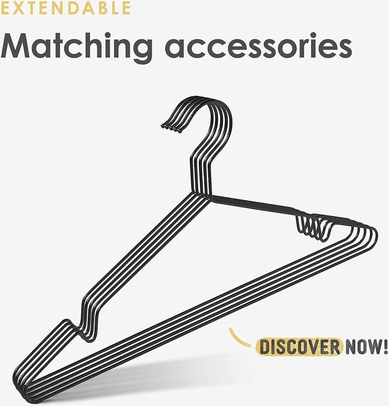 Alt view image 6 of 7 - pamo clothes rail industrial loft design - HANG LOW - clothing rack for walk-in wardrobe I bedroom or bath - clothes rack made of black sturdy water pipes/ tubes with wall mounting