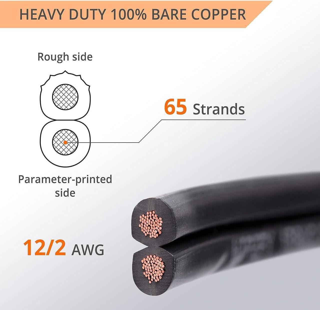 Alt view image 2 of 7 - Wirefy 12/2 Low Voltage Landscape Lighting Copper Wire - Outdoor Direct Burial - 12-Gauge 2-Conductor 250 Feet | Landscape Lighting Wire | Low Voltage Wire 12/2 | 12/2 Landscape Wire