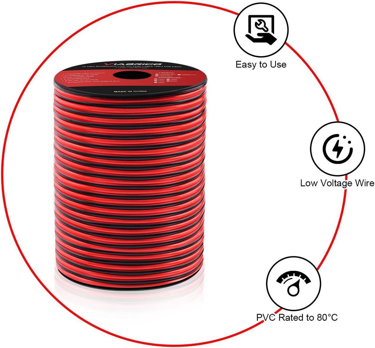 Alt view image 3 of 7 - 16 Gauge Wire, 16AWG Automotive Wire Electrical Wire 100FT 2 Conductor Red Black 12V/24V DC Cable LED Strips Extension Wire for Light RC Car Speaker Wire