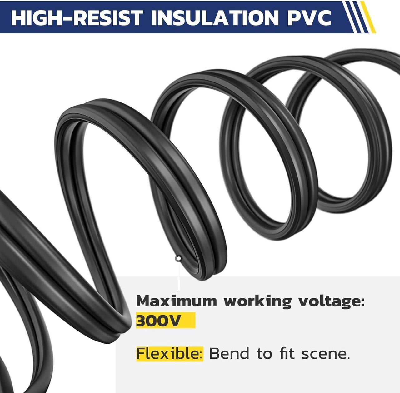 Alt view image 4 of 6 - Low Voltage Landscape Wire,12/2 500FT haisstronica Landscape Lighting Copper Wire 12 Gauge 2 Conductor Landscaping Lights Wired Outdoor Direct Burial Electrical Wire