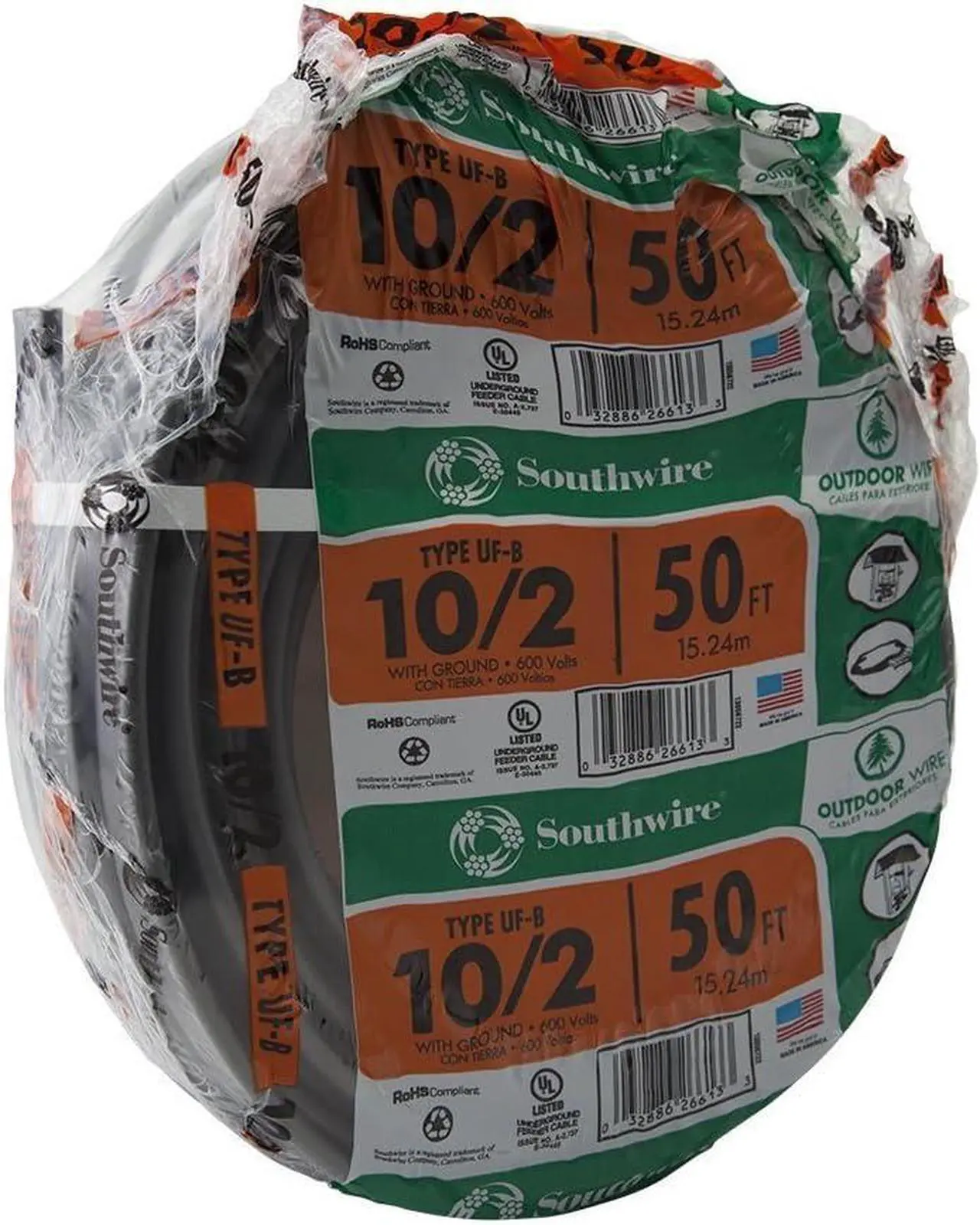 Alt view image 4 of 4 - Southwire 13056722 10/2WG UF Wire