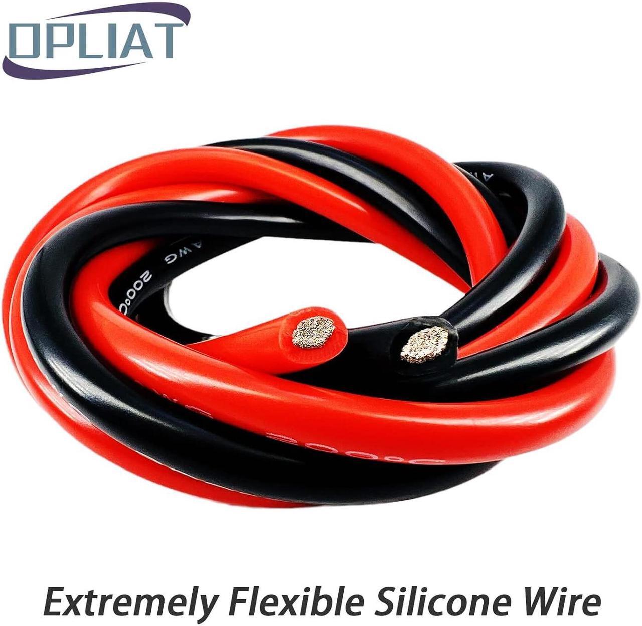 Alt view image 6 of 7 - 20 Gauge 20AWG Silicone Electrical Wire 300FT, Flexible 20 AWG Stranded Hook Up Wire 100 Strands Tinned Copper ConductorRed 150ft + Black 150ft Spools Rating 200 600V