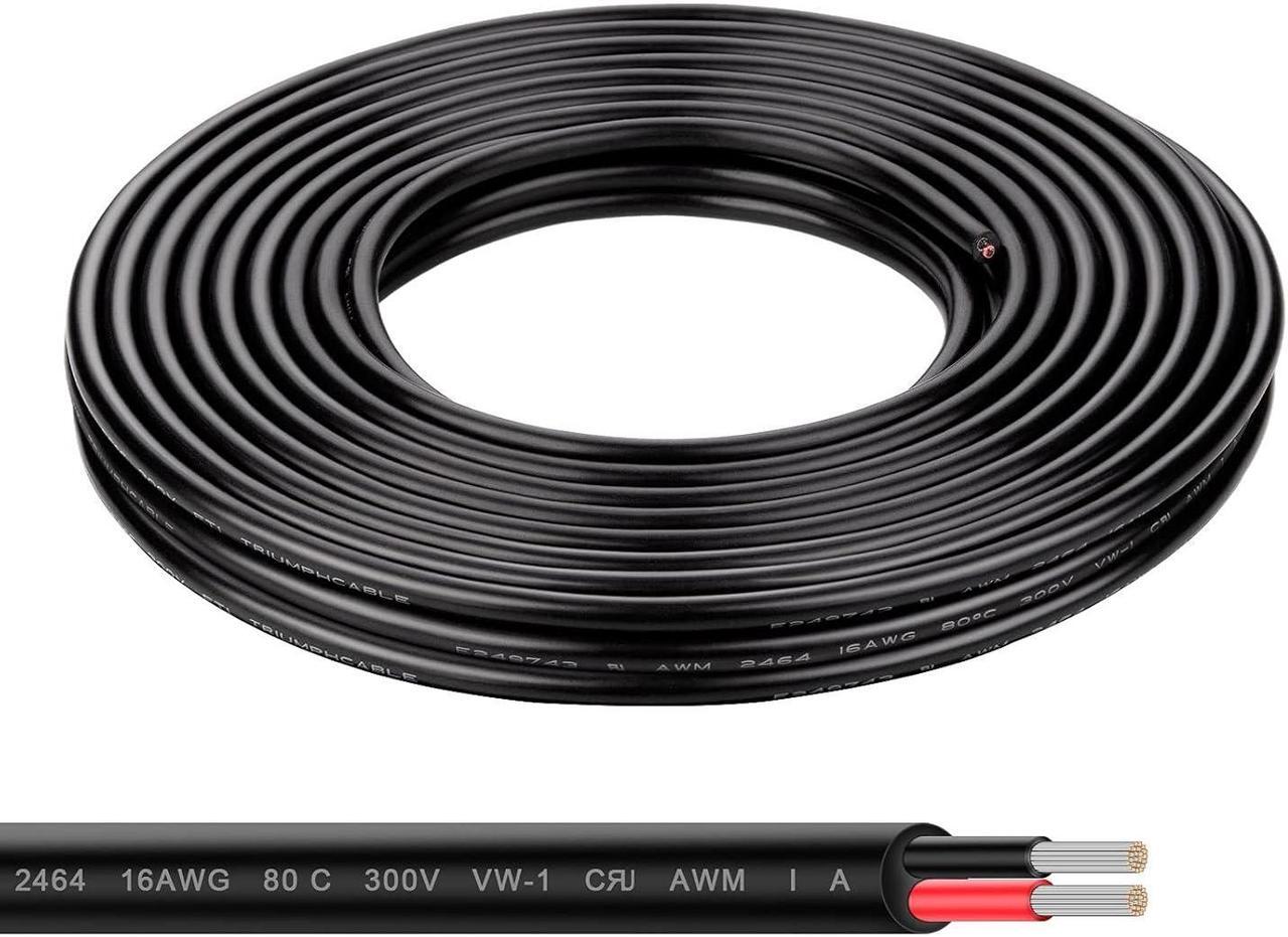 Main image of 16 Gauge Electrical Wire, 30FT Stranded Tinned Copper Wire, Flexible 16 AWG Wire for LED Strips Lamp Lighting Marine Automotive (16 Gauge, 30FT)