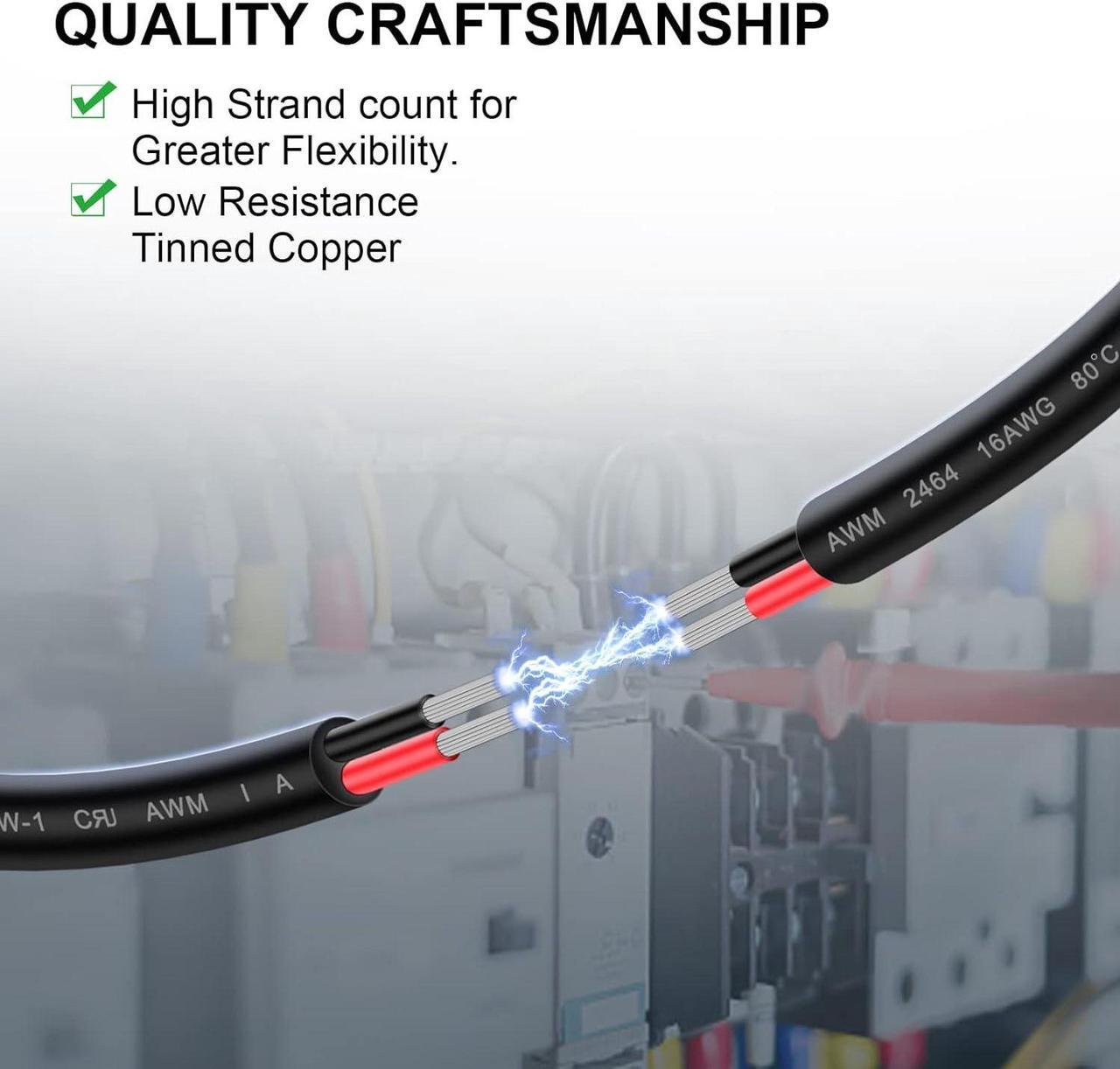 Alt view image 5 of 7 - 16 Gauge Electrical Wire, 30FT Stranded Tinned Copper Wire, Flexible 16 AWG Wire for LED Strips Lamp Lighting Marine Automotive (16 Gauge, 30FT)