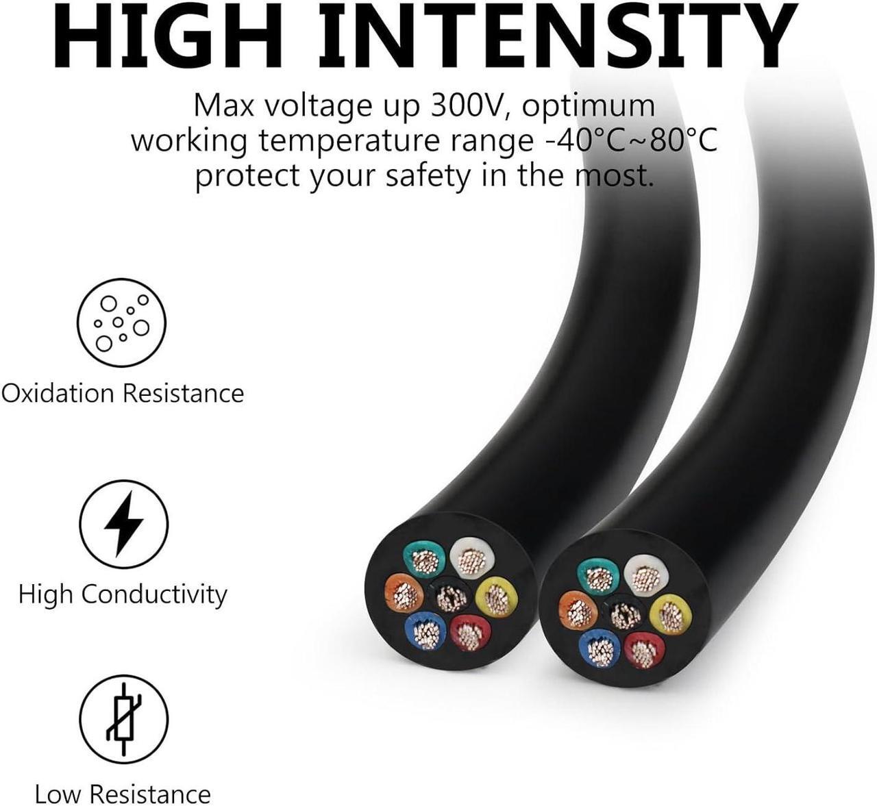Alt view image 3 of 6 - 20 Gauge 7 Conductor Electrical Wire, 16.4FT 20AWG PVC Thermostat Wire, Low Voltage Landscape Wire, Flexible Cord for Extension Cable Automotive Garden Bell Speaker