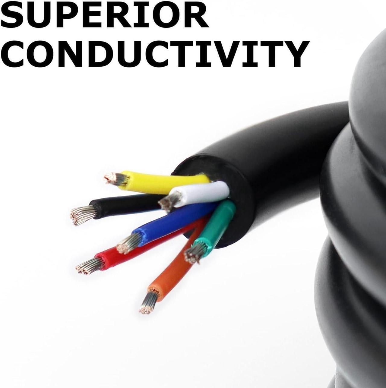 Alt view image 6 of 6 - 20 Gauge 7 Conductor Electrical Wire, 16.4FT 20AWG PVC Thermostat Wire, Low Voltage Landscape Wire, Flexible Cord for Extension Cable Automotive Garden Bell Speaker
