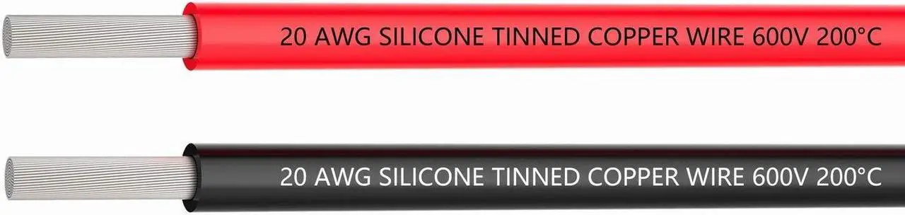 Alt view image 4 of 7 - 20 AWG Electrical Wire 400 Feet Stranded Wire [200 ft Black and 200 ft Red] Flexible Silicone Wire 20 Gauge Hook Up Wire Cable of Tinned Copper Wire